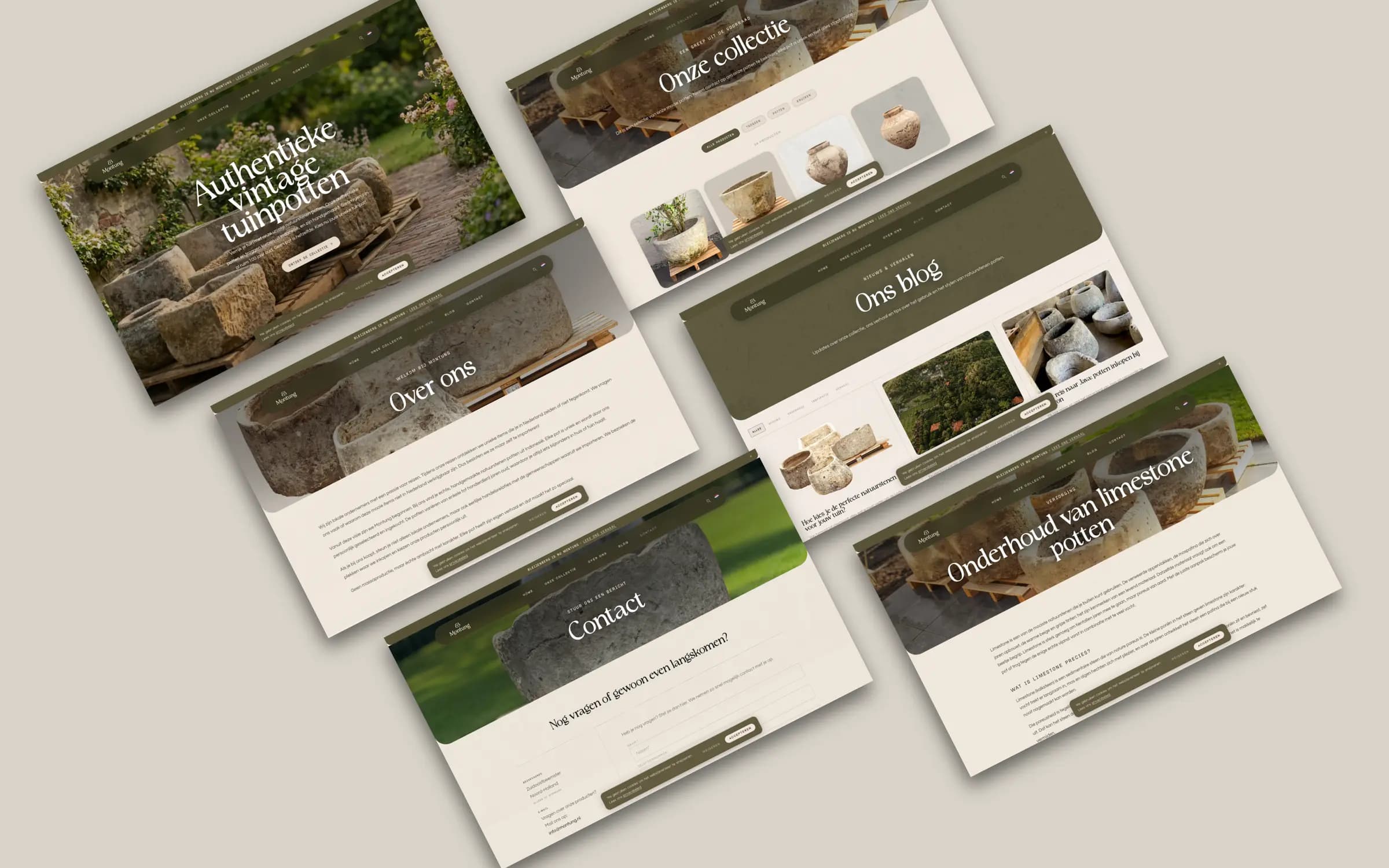 Montung webshop pagina's